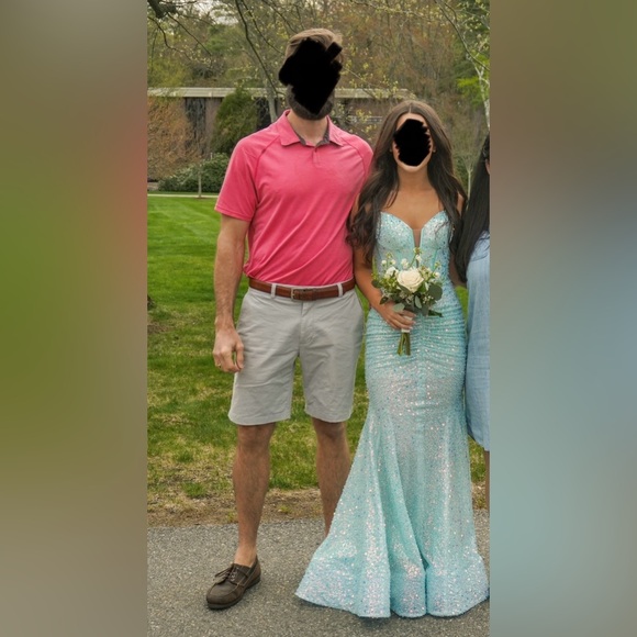 Portia and Scarlett PS24055 Prom Dress Blue Corset Embellished Size 00 - Picture 6 of 14